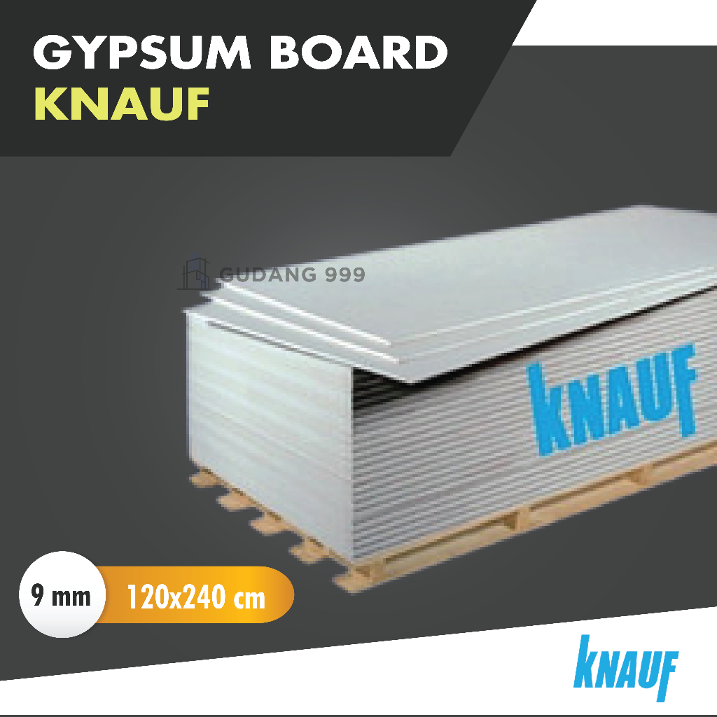 Gipsum Knauf 9mm / Gypsum Knauf / Gypsum Board / Papan Gipsum / Gypsum