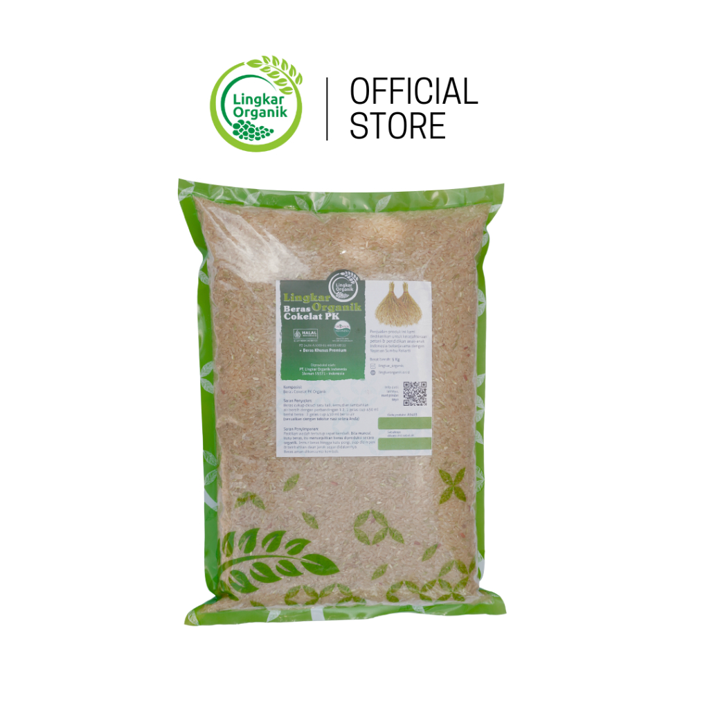 

Lingkar Organik - Beras Cokelat Organik ( Pandan Wangi Pecah Kulit ) 5Kg