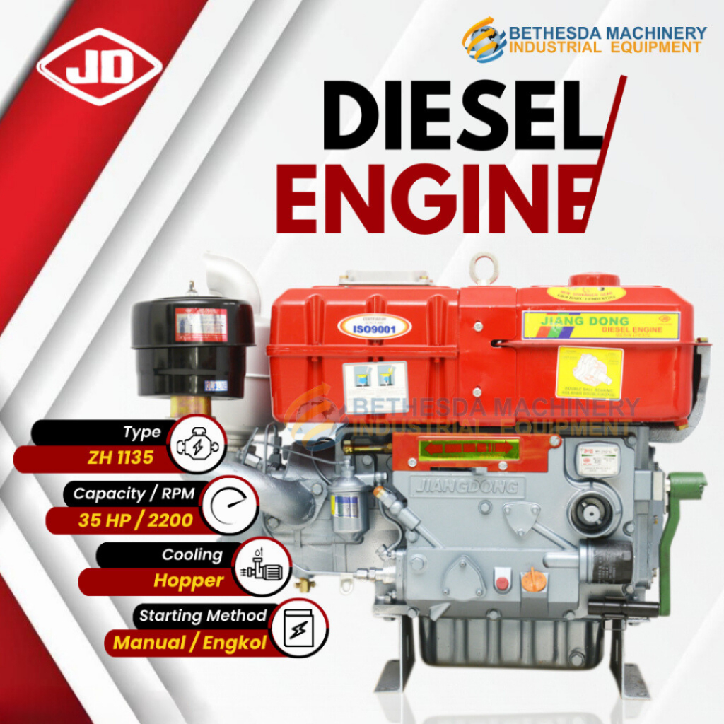 Diesel Jiang Dong ZH 1135 Jiangdong ZH1135 35 Pk 35 Hp