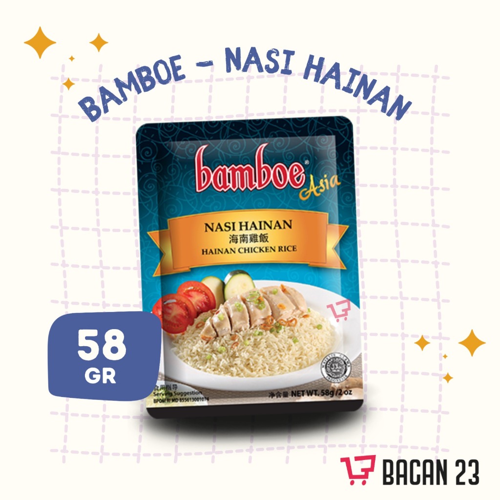 

Bamboe Bumbu Instan Nasi Hainan (58 Gr) / Bumbu Dapur Instan / Penyedap Rasa