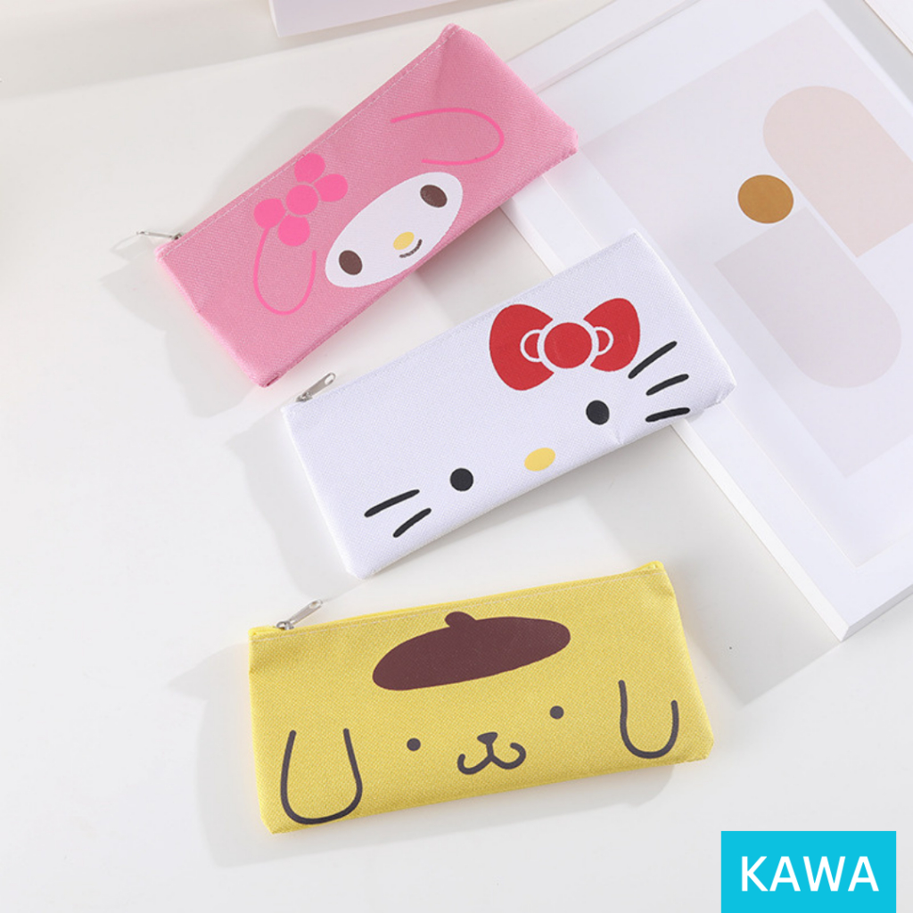 

KAWA Kotak Pensil Tempat Tepak Pencil Case Sanrio Karakter My Melody Cinnamoroll Hello Kitty Pompompurin Kuromi Pochacco Aesthetic Character Pouch Make Up Lucu Estetik Full Color