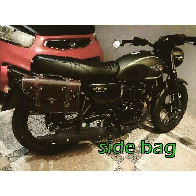 TAS MOTOR KULIT SIDE BAG RETRO KLASIK UNTUK W175 ATAU MOTOR KLASIK VINTAGE TAS MOTOR TERMURAH