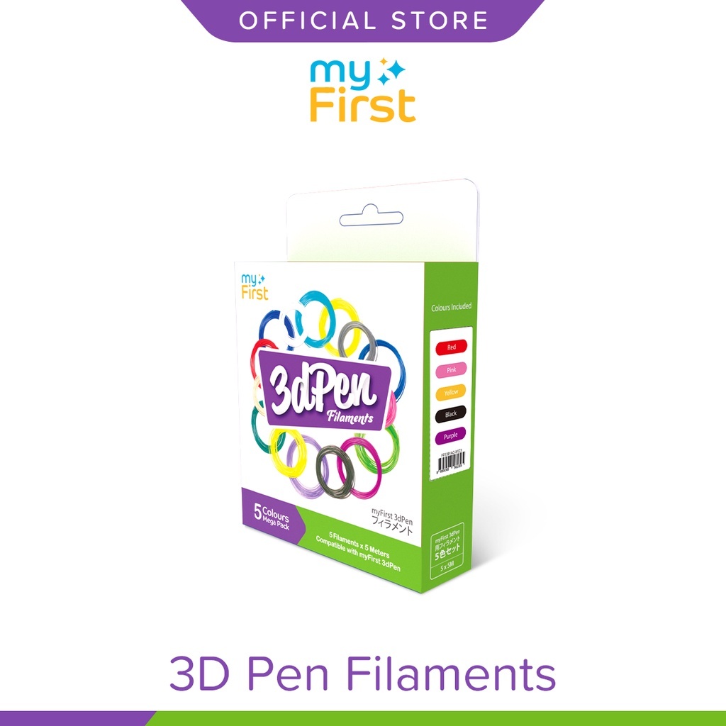 

myFirst 3d Pen Filaments Refill Isi Ulang Paket Isi 5 Warna