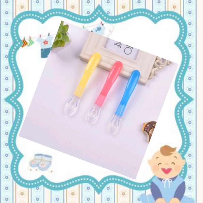 Sendok makan bayi/Sendok silikon bayi/Sendok Makan Bayi Silikon/Sendok makan bayi silicone