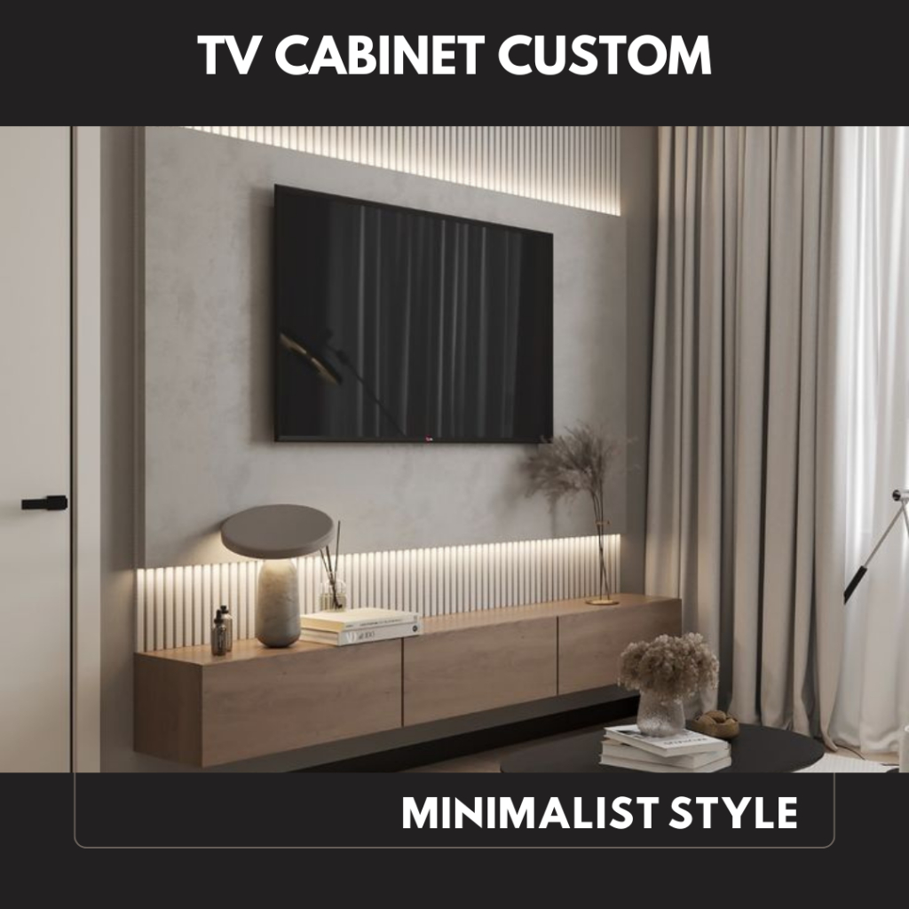WALL PANEL BACKDROP TV MINIMALIS CUSTOM JAKARTA
