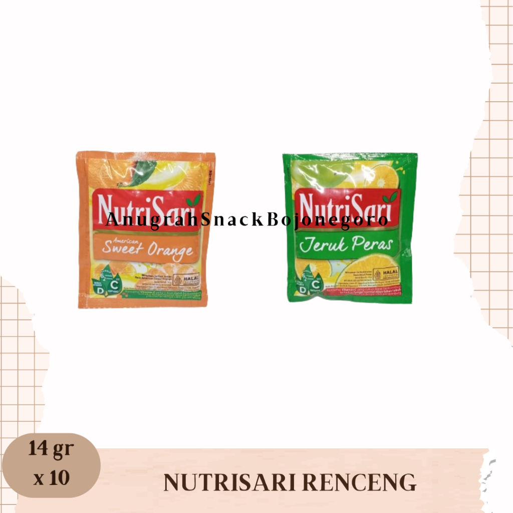 

Nutrisari Minuman Serbuk Rasa Buah Renceng 14gr x 10 (Part 2)