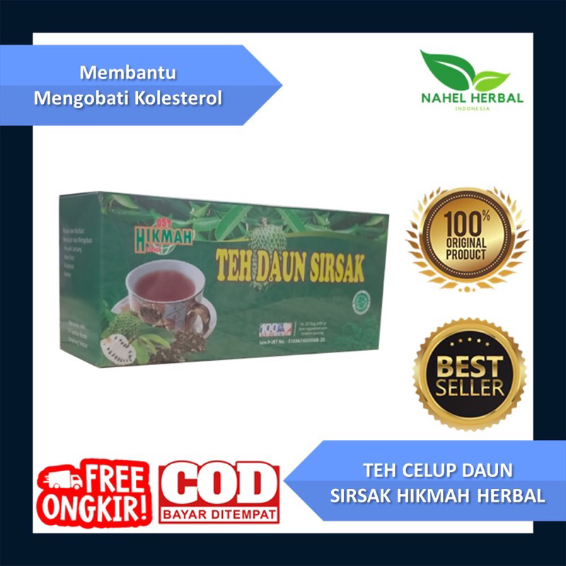 

BANDA ACEH - Teh Celup Daun Sirsak Hikmah - Obat Herbal Alami untuk Jantung - Asam Urat - Kolesterol - Kanker