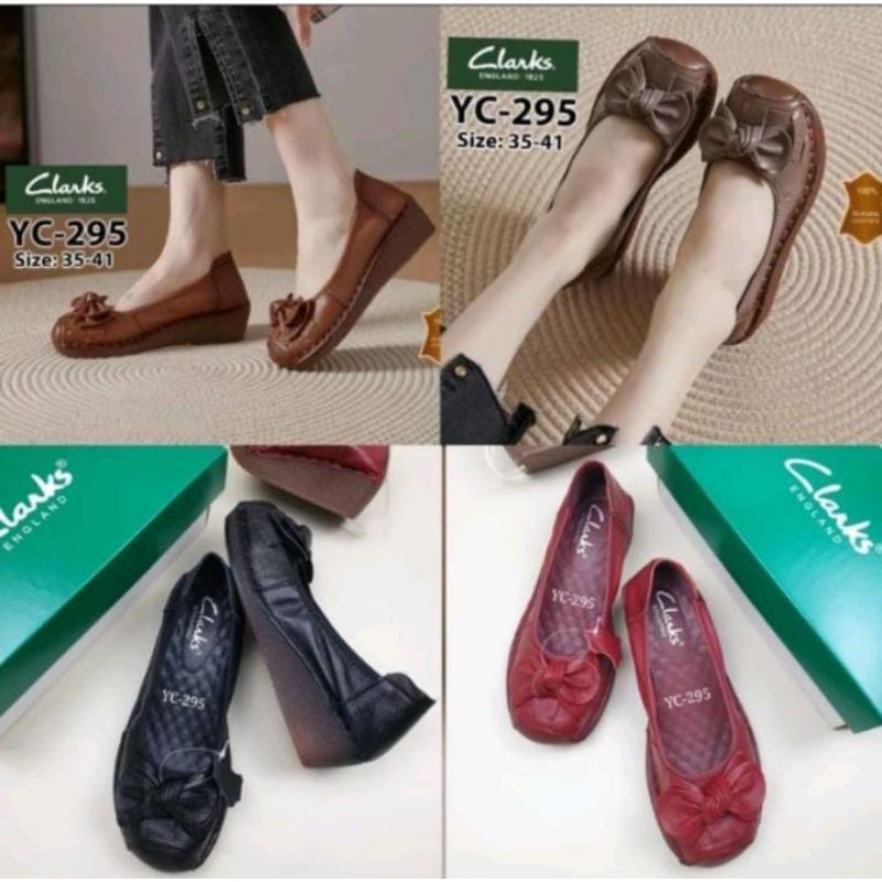 Sepatu wanita clarks / Clarks new pita wedges G-295 /clarks wedges