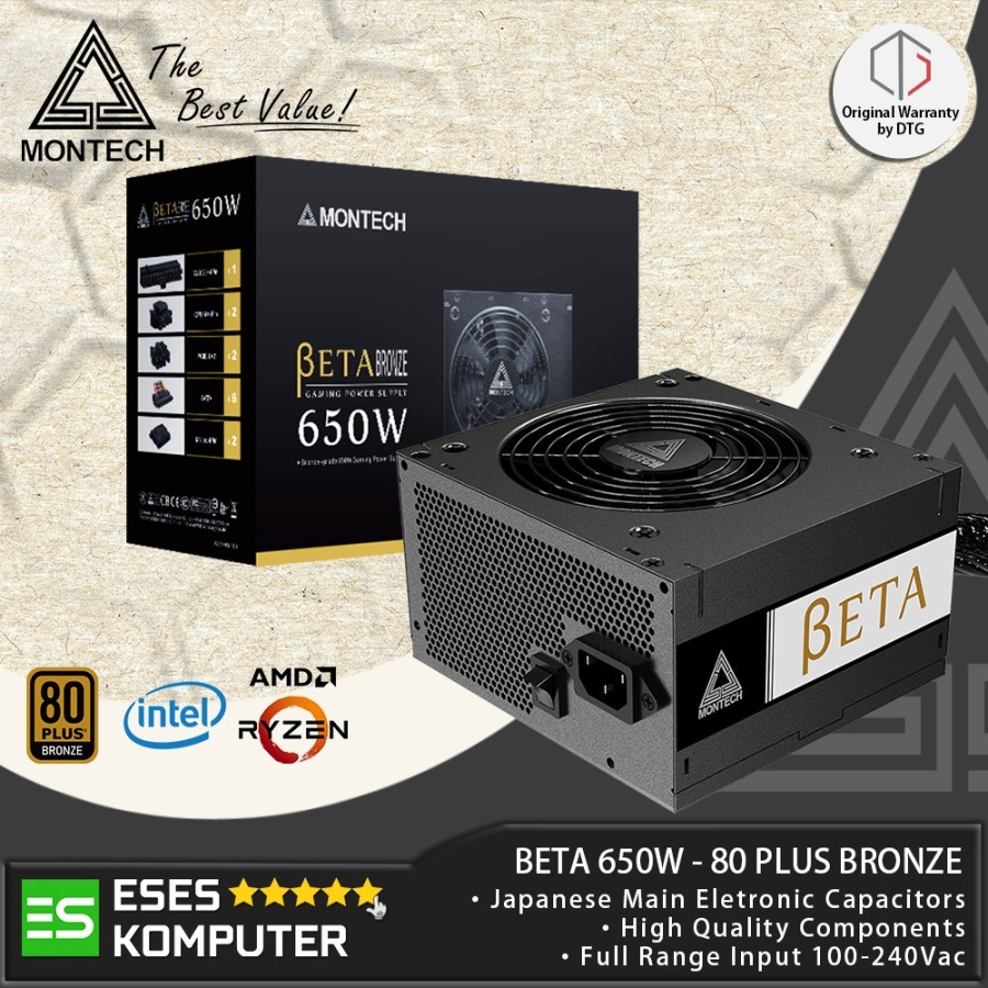PSU MONTECH BETA 650 BRONZE | 650W 80 Plus Bronze