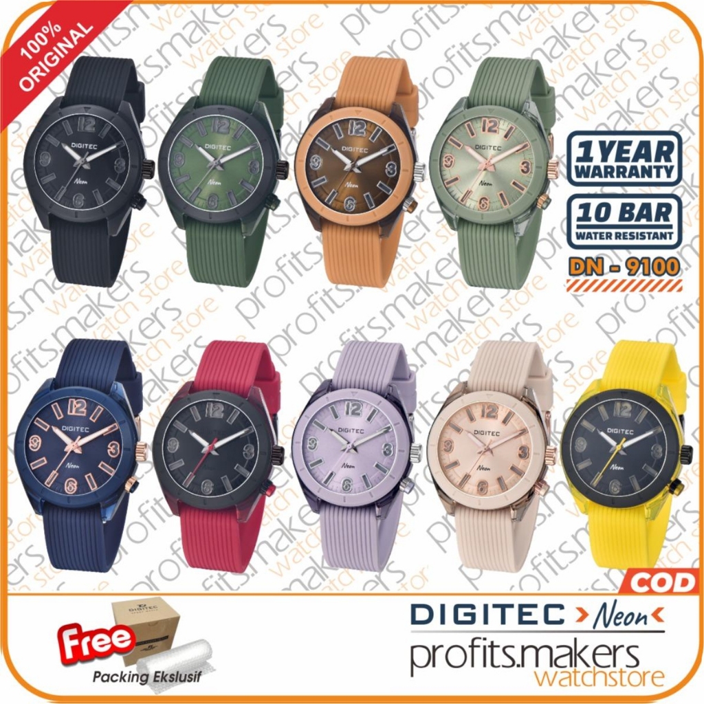 DIGITEC DN 9100 / DN-9100 / DN9100 DG BDN NEON Watch Jam Tangan ORIGINAL
