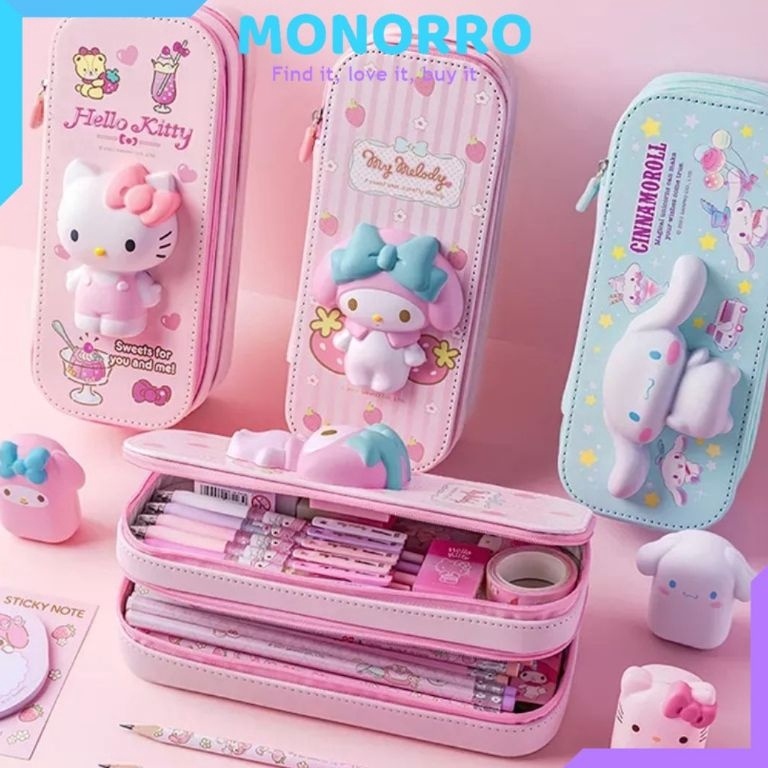 

Pencil Case Sanrio Kotak Pensil Sanrio Tempat Pensil Sanrio Squishy ART D8B8