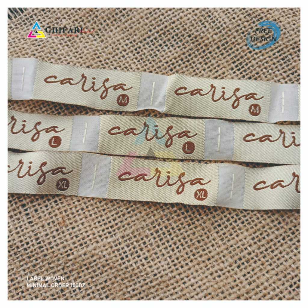 3×5cm woven bordir/woven damask/woven murah/label woven