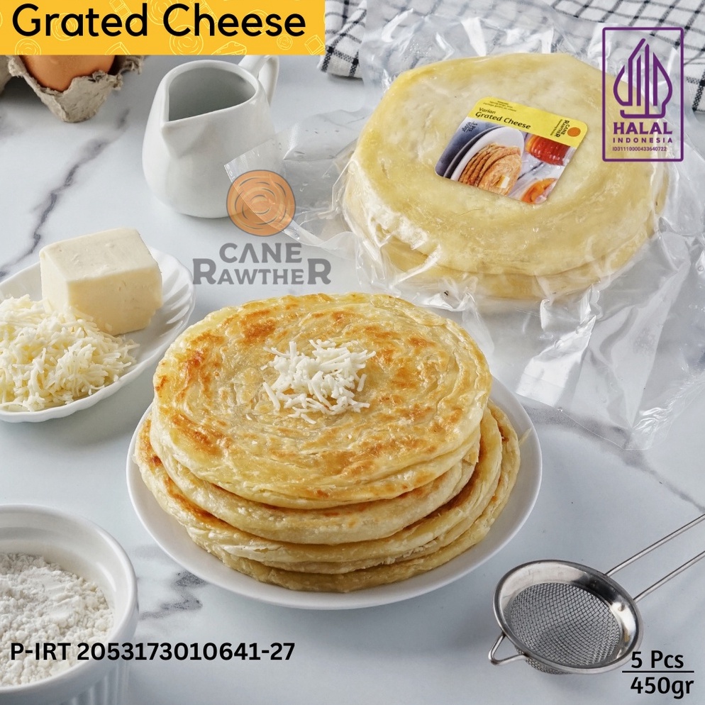 

IJE978 GROSIR Roti Maryam Roti Canai Roti Cane Frozen Grated Cheese Isi 5 Pcs