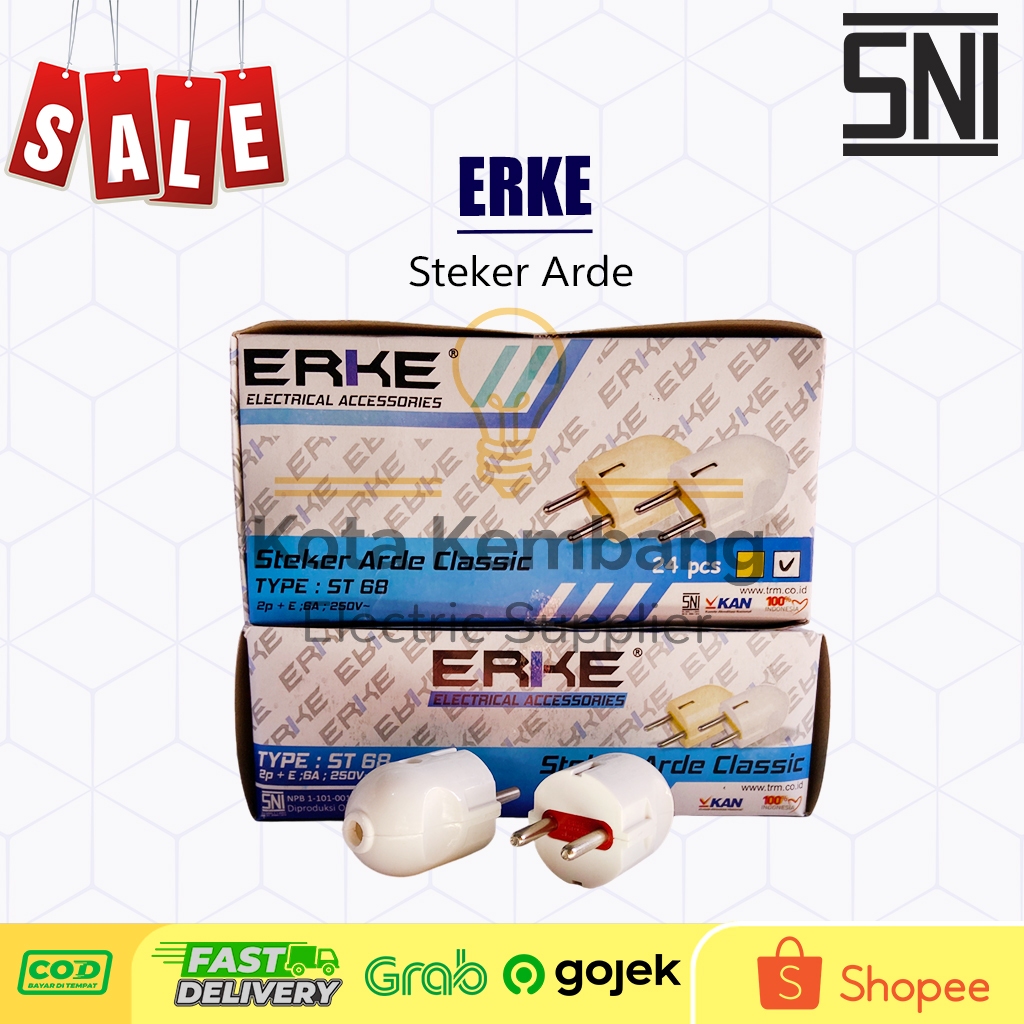 STEKER ARDE ERKE / STEKER ARDE SNI / COLOKAN LISTRIK / STEKER ERKE ST 68