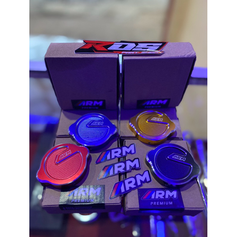 RADIATOR CAP FULL CNC TWOTONE ARM TUTUP RADIATOR