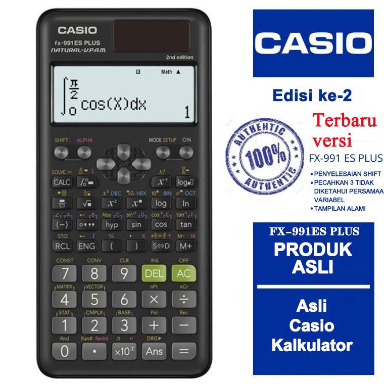 

1 asliKalkulator Scientific Casio FX991EXFX991ES PLUS Casio Original Kalkulator Calculator Scientific Kalkulator Ilmiah Kalkulator Sekolah Garansi Resmi 3 Tahun 2nd edition Kalkulator Casio Scientific Calculator Casio Scientific ART Z8Z3