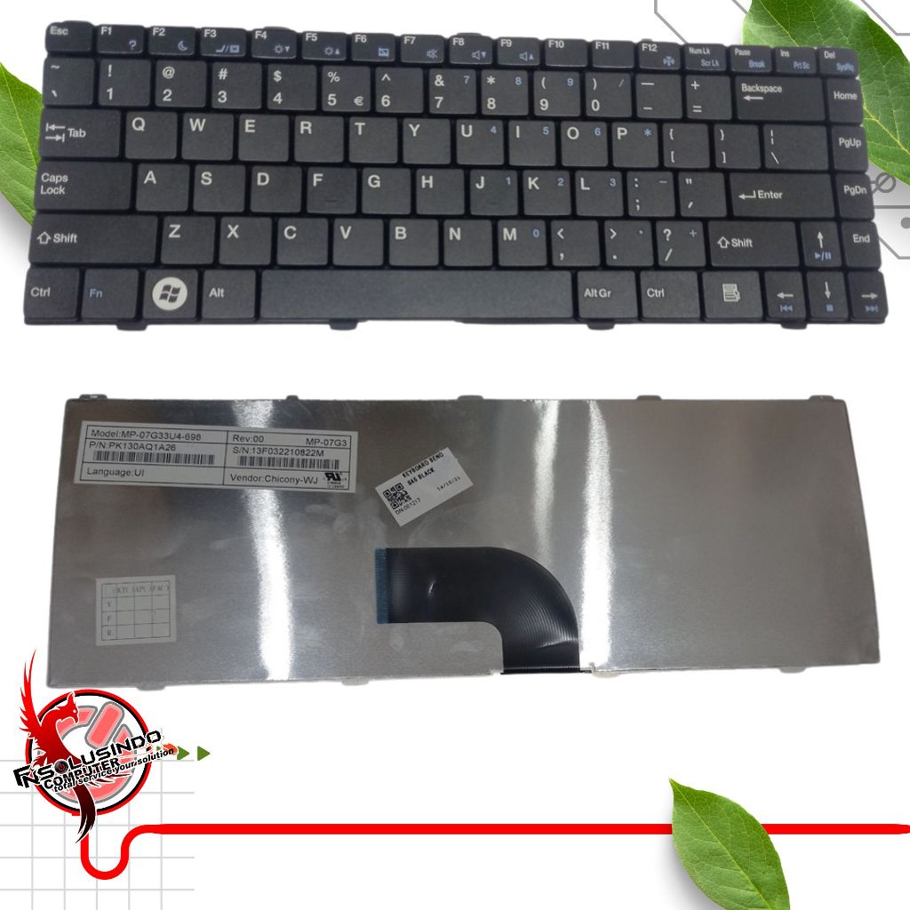 Keyboard BENQ JoyBook S43 S46 Wearnes Quadra CI-1423 Aedupac M700 MP-07G33U4-698 PK130AQ1A26