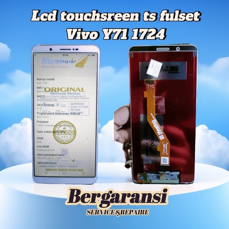 Lcd Touchsreen Ts Fulset Vivo Y71 Seri Hp Vivo 1724