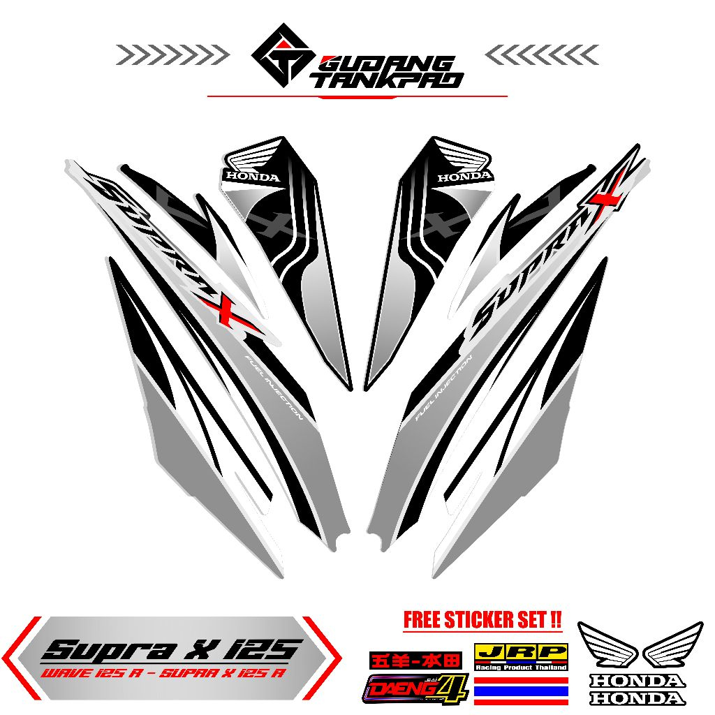 STIKER SUPRA X 125 R MTF 22 / STRIPING SUPRA X 125 R / SUPRA X / WAVE 125 / STIKER VARIASI STRIPING 