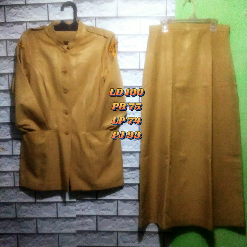 Seragam Formal Guru PNS ASN Kheki Preloved