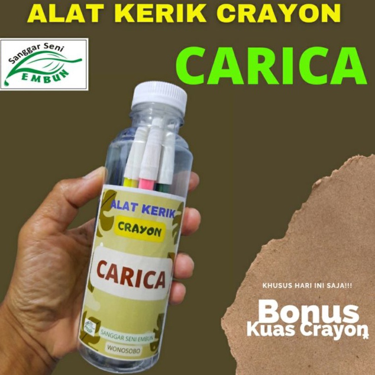 

Alat Kerik Gores Crayon Carica Isi 5 Bonus Kuas Crayon Kemasan Ekonomis ART U1U1