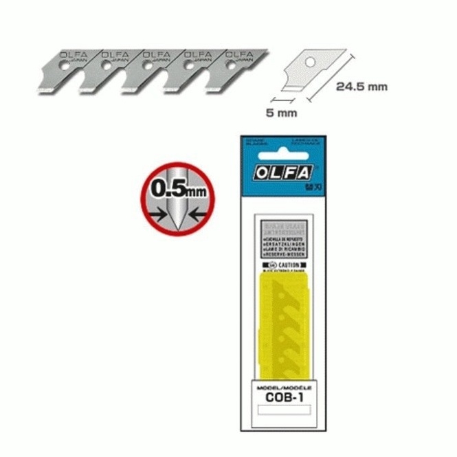 

OLFA Refill Pisau Cutter COB1 15pcspack Spare Blade for Compass Cutter CMP1 ART R5O1