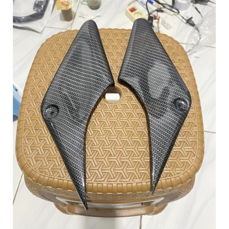 cover sambungan body ninja rr old carbon penutup aki rr old