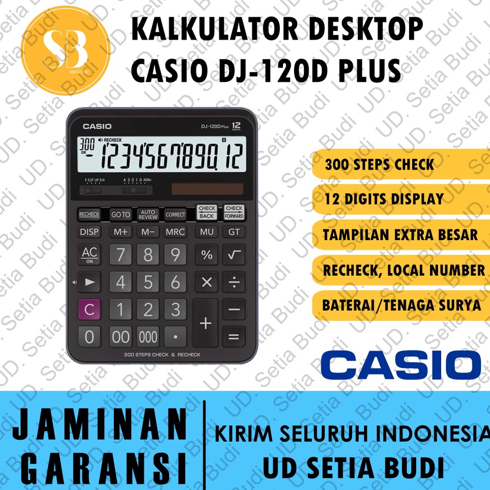 

Kalkulator Desktop Casio DJ12D Plus Baru dan Asli ART Y8M5