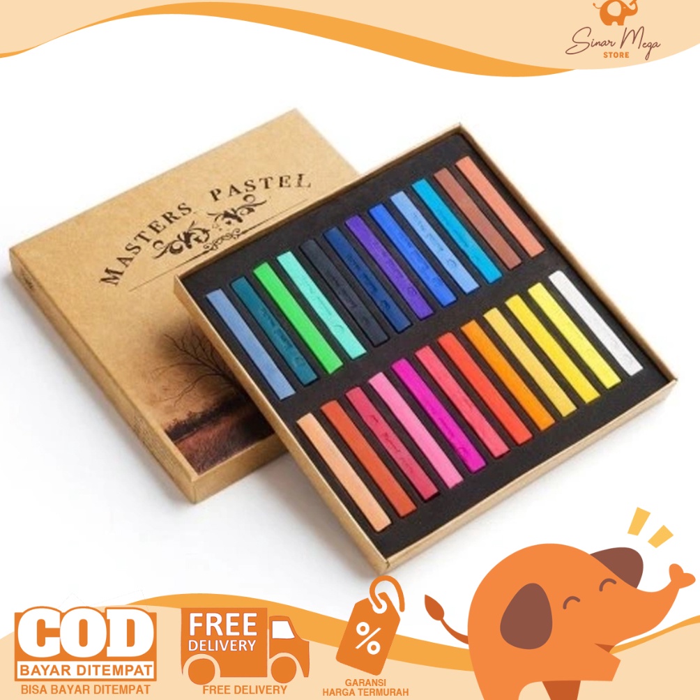 

Maries Master Pastel 24 Colors F224 Crayon Oil Pastel 24 Warna ART B8U7