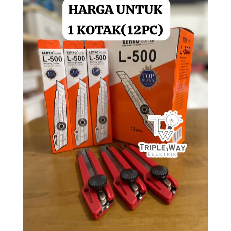 

CUTTER KENKO BESAR L5 harga 1 kotak 12pc ART H7O9