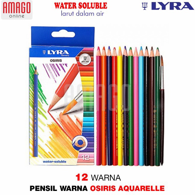 

Pensil Warna LYRA Osiris Aquarell Water Soluble 12 Warna 253112 ART X7W6