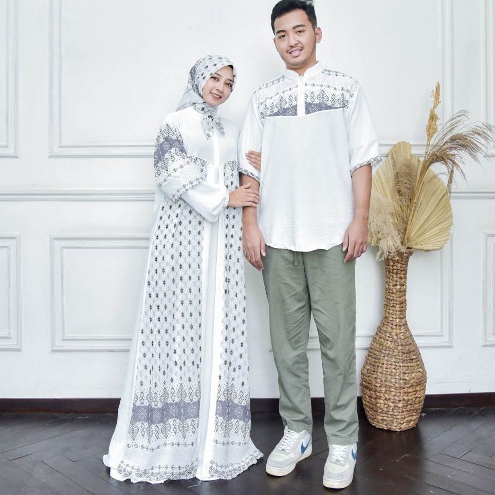ART M22G Hiraja  Gamis Muslim Wanita Set Koko Couple Jodha New Series