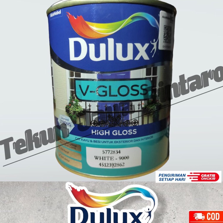 

CAT KAYU BESI DULUX V GLOSS HIGH GLOSS WHITE 9 8L ART Q6E5