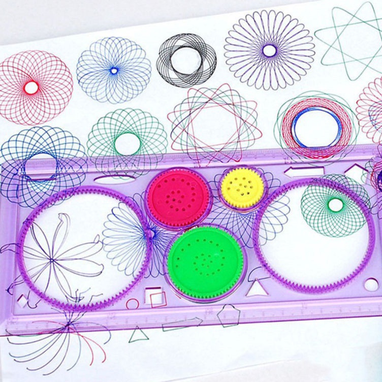 

Spirograf Stensil Penggaris Dengan Bentuk Spiral Geometrik ART F2G2