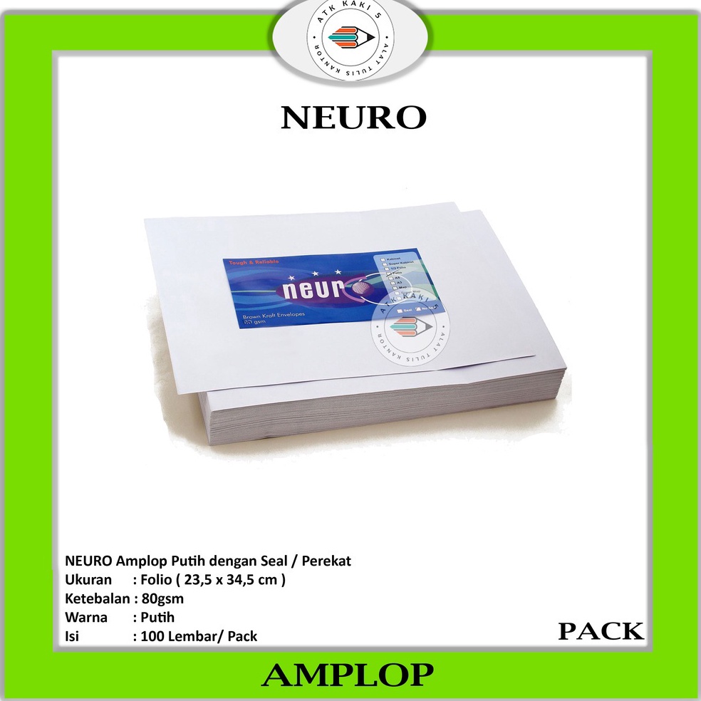 

NEURO Amplop Putih Folio Seal Pack ART R7S6