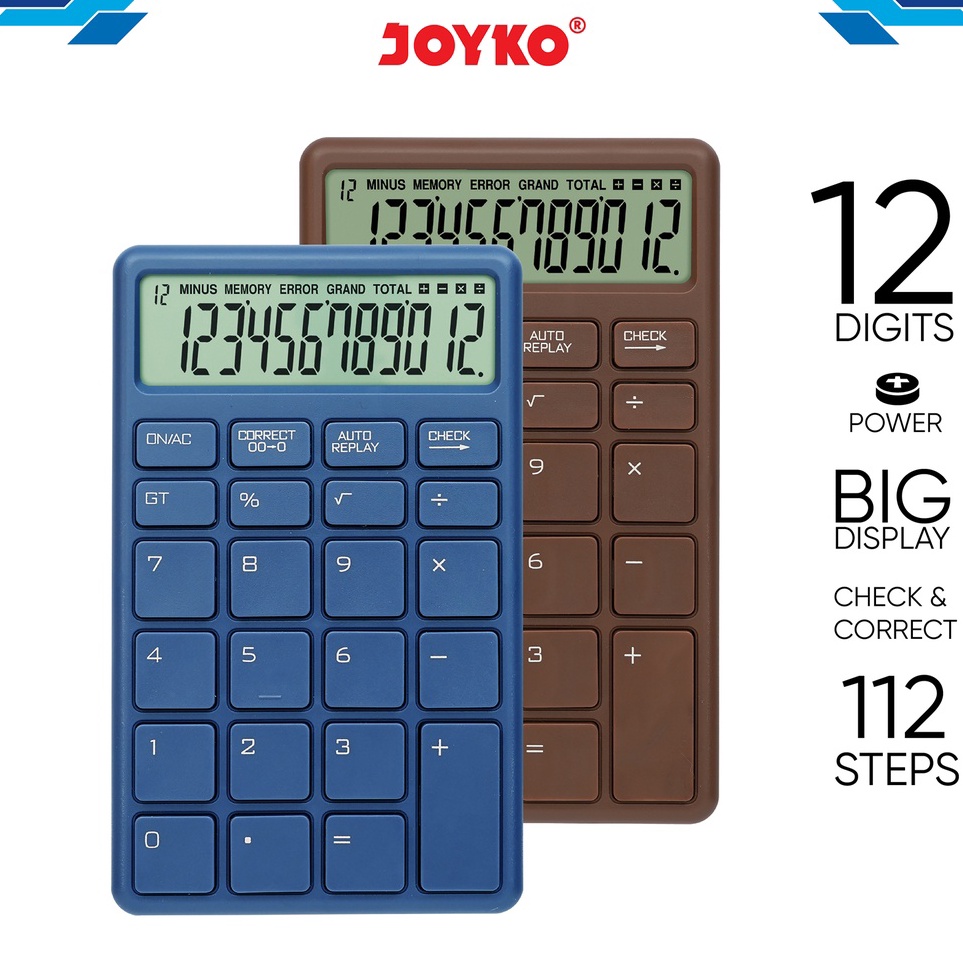 

Calculator Kalkulator Joyko CC55CO 12 Digits Check Correct ART R7E5