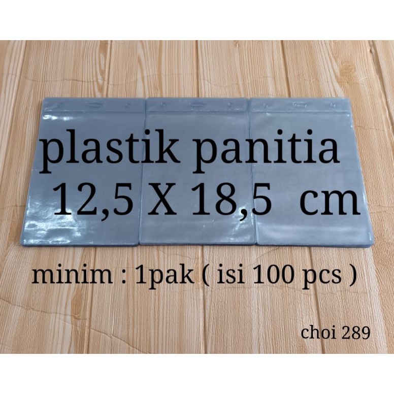 

plastik panitia plastik name card ukuran 125 X 185cm kantong plastik mika cover nametag ART I2H6