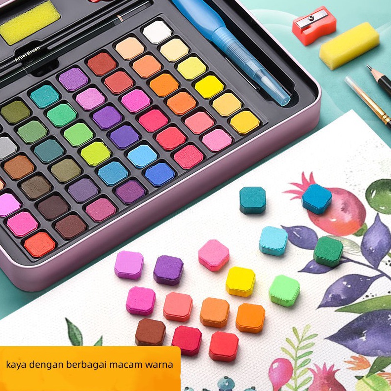 

CODcat air warna 36 dan 48 warna alat cat air warna per set sudah termasuk kuas dan kertas lukis ART P3W8