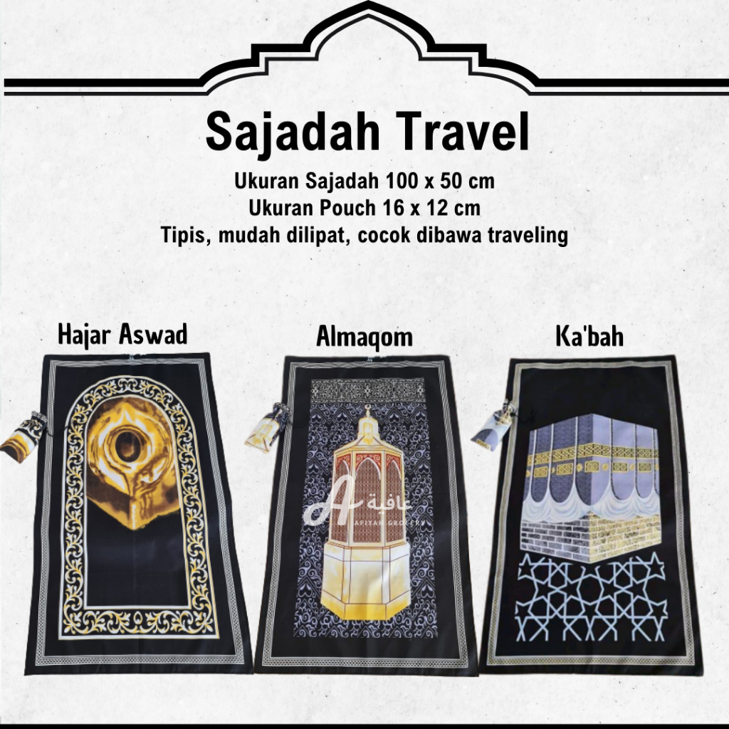 Sajadah Travel Tipis Ukuran 100 x 50 cm Sajadah Tipis Sajadah Murah Sajadah Traveling Sejadah Travel