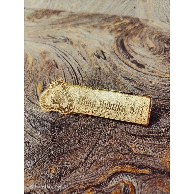 

nama dada name tag custom logo tribrata polri