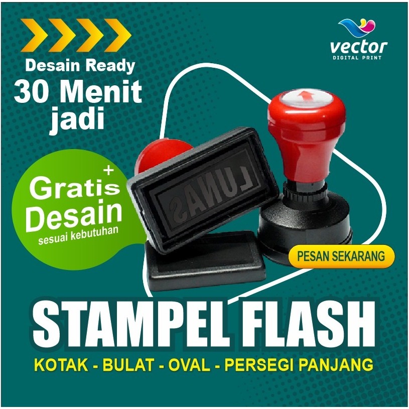 

STEMPEL FLASH/STEMPEL OTOMATIS FREE DESAIN