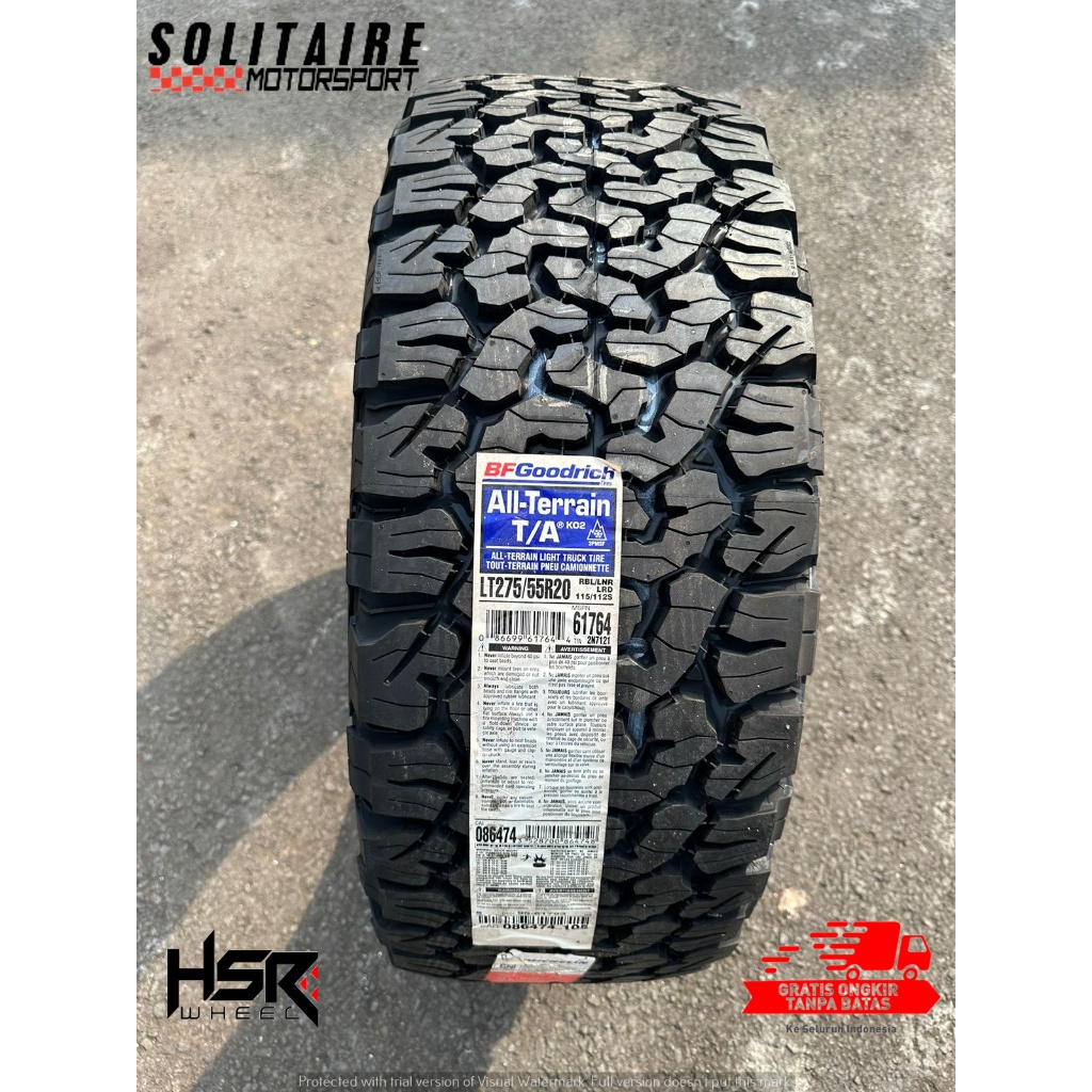 BAN MOBIL OFFROAD MERK BFGOODRICH UKURAN 275 55 R20