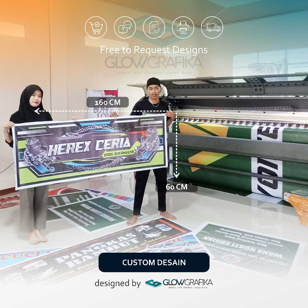 Banner Spanduk Bengkel Motor Keren Racing Custom A