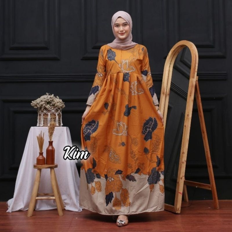 Gamis Batik Wanita Busui Friendly Model Kekinian Terbaru