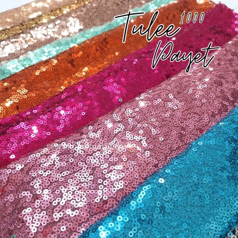 tille seribu payet 1.5 meter / tulle seribu payet / tulle kebaya / manik manik kebaya / 1000 manik /