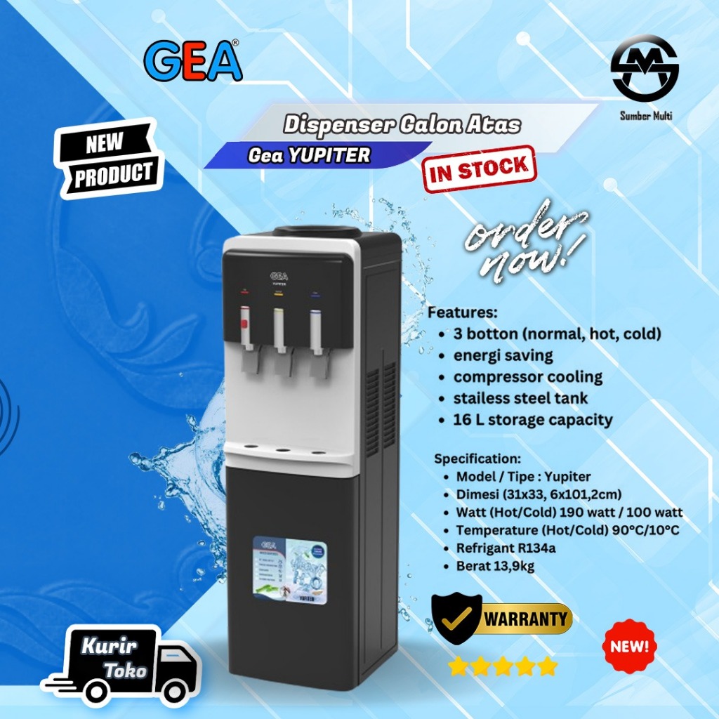 Dispenser Galon Atas GEA YUPITER / Water Dispenser GEA JUPITER
