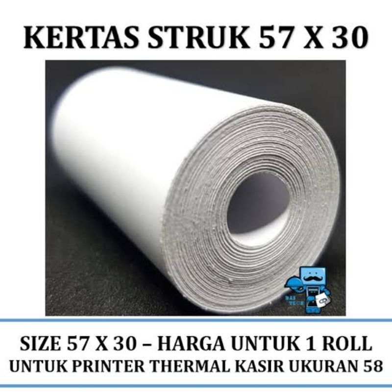 

Kertas Thermal Coreless 57x30mm