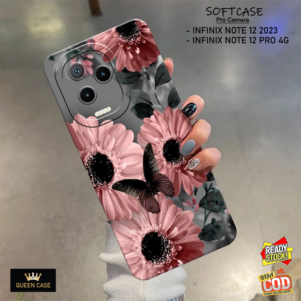 Case Hp INFINIX NOTE 12 2023 , INFINIX NOTE 12 PRO 4G Terbaru - Fashion Case BUNGA - Casing Hp INFIN