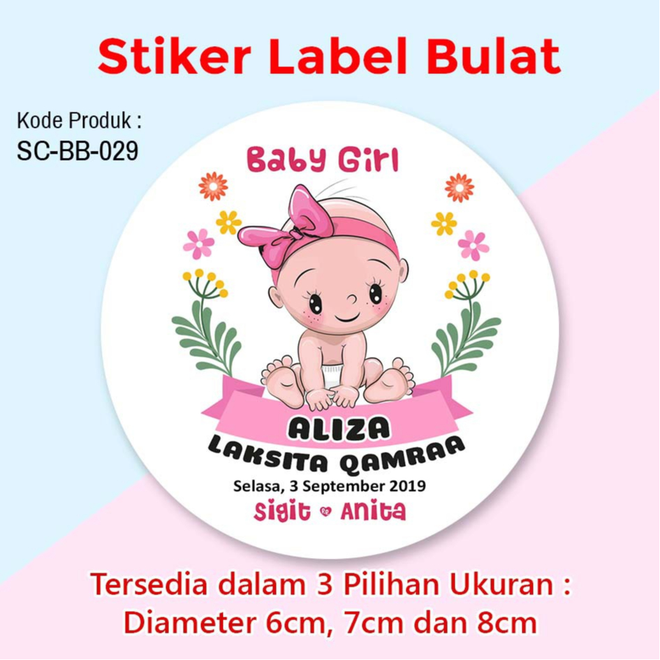 

STIKER LABEL KELAHIRAN BAYI STICKER TUMPENG MINI BABY SHOWER BABY GIRL