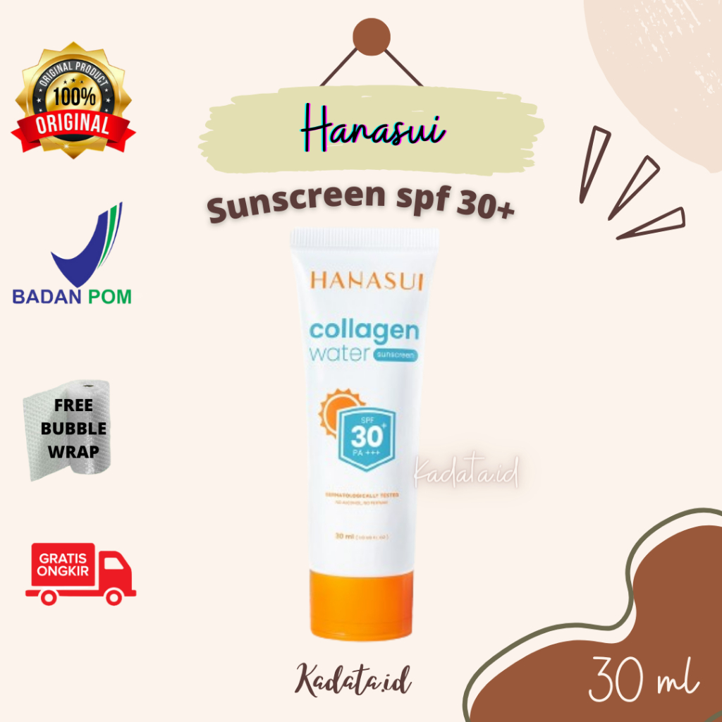 Hanasui Collagen water sunscreen SPF 30+ PA+++|sunscreen hanasui SPF 30